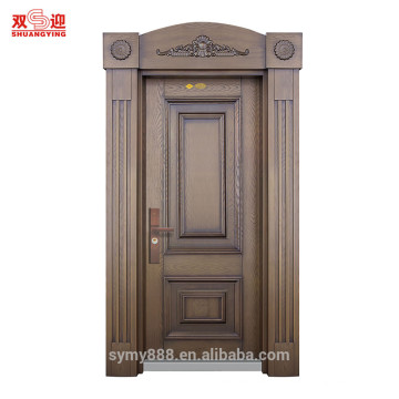 latest design steel safety doors single door design for entrances with metal galvanized alloy sheet